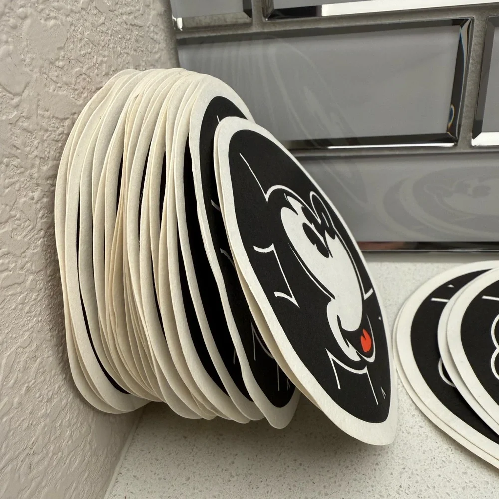 Vintage Mickey Mouse Paper Drink Coasters Set of 27 Walt Disney World Hotels